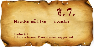 Niedermüller Tivadar névjegykártya