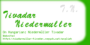 tivadar niedermuller business card
